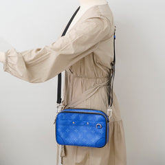 Louis Vuitton Taigarama Leather Messenger Bag Blue