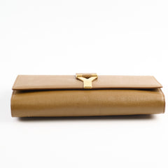 Saint Laurent Chyc Clutch Tan