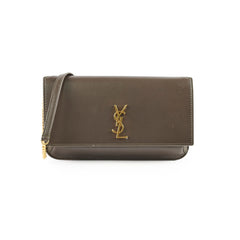 Saint Laurent Phone Case with Chain Olive