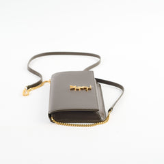 Saint Laurent Phone Case with Chain Olive