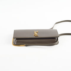 Saint Laurent Phone Case with Chain Olive