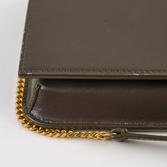 Saint Laurent Phone Case with Chain Olive