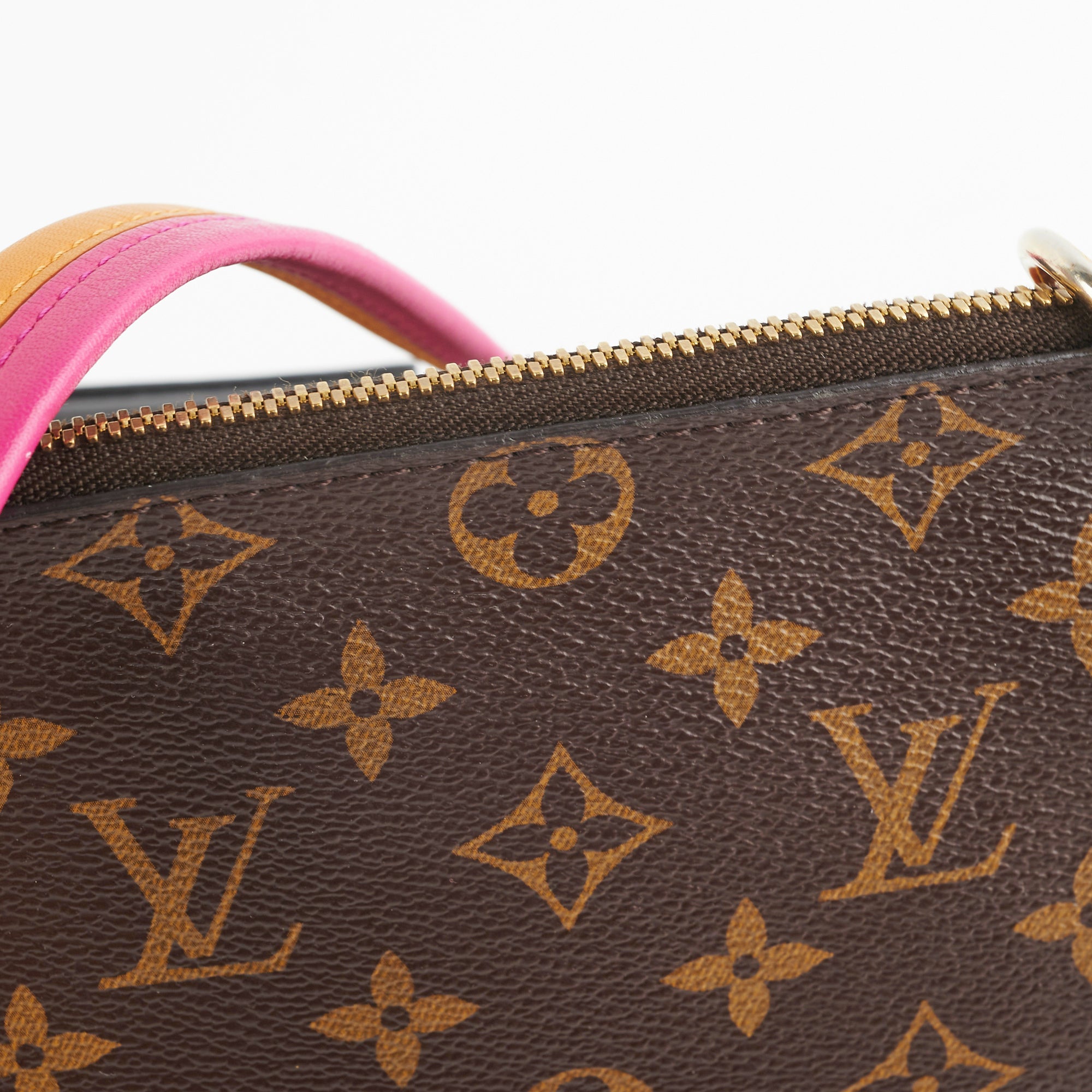 Louis Vuitton Loretta Crossbody Shoulder Bag Monogram M44053 Canvas Brown  Pink