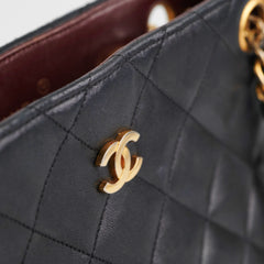 Chanel Vintage CC Locket Chain Tote Bag Black