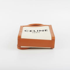 ITEM 13 - Celine Mini Vertical Cabas Canvas Logo Tote