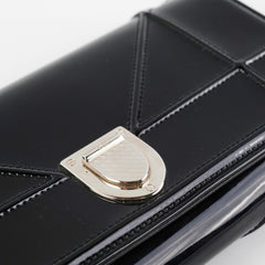 Christian Dior Diorama Black Patent Wallet On Chain WOC
