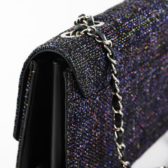 Chanel Seasonal Tweed Black Flap Bag