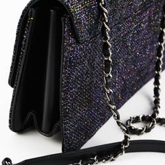 Chanel Seasonal Tweed Black Flap Bag