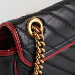 Gucci Small Marmont Red/Black Shoulder Bag