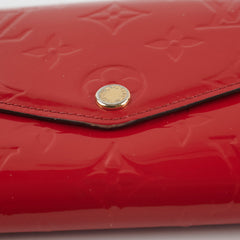 Louis Vuitton Long Wallet Patent Red
