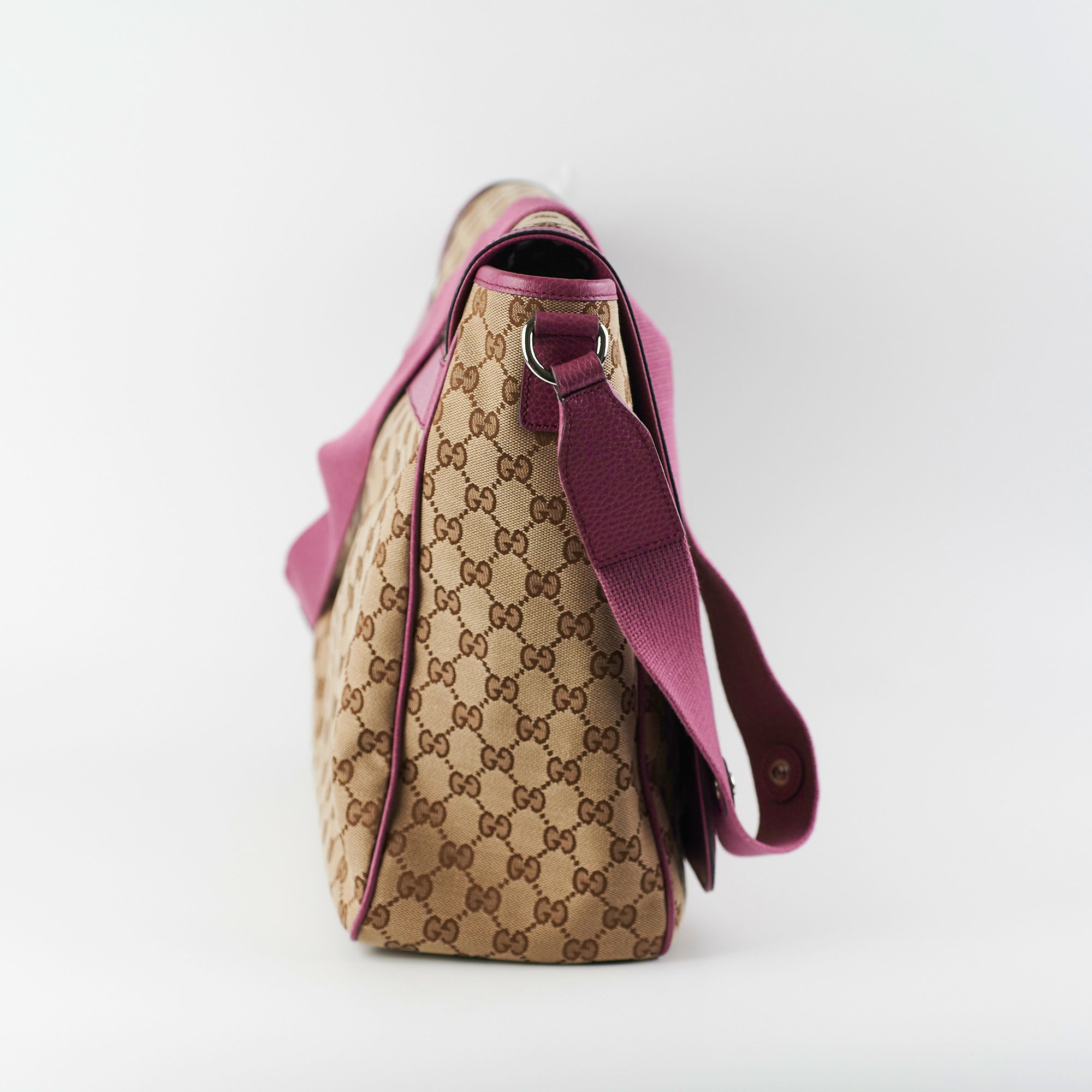 Gucci Baby Bag with Changemat Monogram Pink - THE PURSE AFFAIR