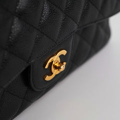 Chanel Guillted Jumbo Double Flap Black