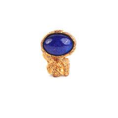 Saint Laurent Arty Ring Size 5 Deep Blue