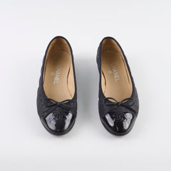 Chanel Ballerina Flat Size 37 Black