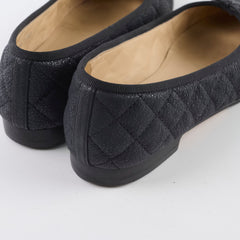 Chanel Ballerina Flat Size 37 Black