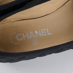Chanel Ballerina Flat Size 37 Black