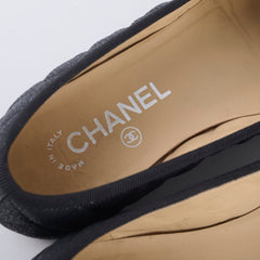Chanel Ballerina Flat Size 37 Black