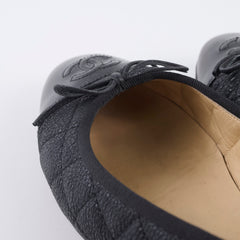 Chanel Ballerina Flat Size 37 Black