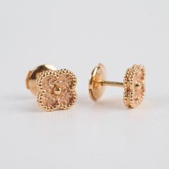 Van Cleef & Arpels Sweet Alhambra Earrings Rose Gold