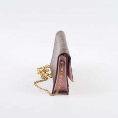 Louis Vuitton Flore Chain Wallet On Chain Monogram Pink