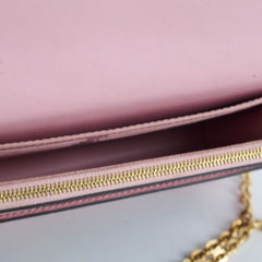Louis Vuitton Flore Chain Wallet On Chain Monogram Pink