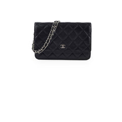 Chanel Classic WOC Black Lambskin Silver HW