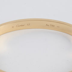 Cartier Yellow Gold Size 17 Classic Model Love Bracelet 2025