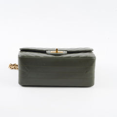 Chanel Mini 2.55 Chevron Reissue Khaki Green Microchipped