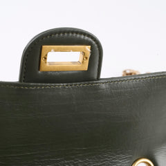 Chanel Mini 2.55 Chevron Reissue Khaki Green Microchipped