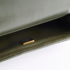 Chanel Mini 2.55 Chevron Reissue Khaki Green Microchipped