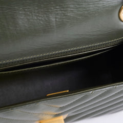 Chanel Mini 2.55 Chevron Reissue Khaki Green Microchipped