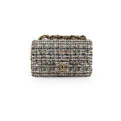 Chanel Tweed & Pearl Westminster Flap Bag Gold/White/Black