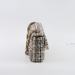 Chanel Tweed & Pearl Westminster Flap Bag Gold/White/Black
