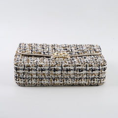 Chanel Tweed & Pearl Westminster Flap Bag Gold/White/Black