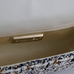 Chanel Tweed & Pearl Westminster Flap Bag Gold/White/Black
