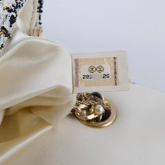 Chanel Tweed & Pearl Westminster Flap Bag Gold/White/Black