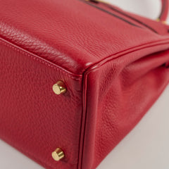 Hermes Kelly 28 Clemence Rouge Vif? - Square I Stamp
