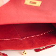 Hermes Kelly 28 Clemence Rouge Vif? - Square I Stamp