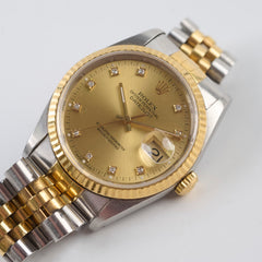 Rolex Two Toned Diamonds Datejust 36MM Watch