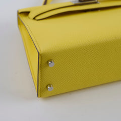 Hermes Mini Kelly Jaune Citron W Stamp