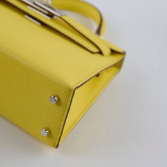 Hermes Mini Kelly Jaune Citron W Stamp