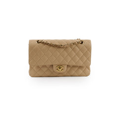 Chanel Caviar Medium/Large Double Classic Flap GHW Beige