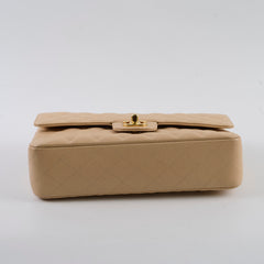 Chanel Caviar Medium/Large Double Classic Flap GHW Beige