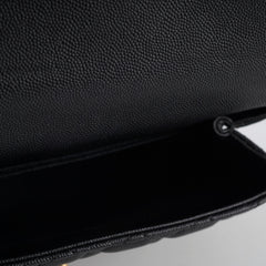 Chanel Caviar Small Coco Handle with Lizard Top Handle Black
