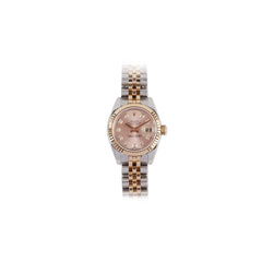 Rolex Datejust 26mm Two Tone Rose Gold Diamonds Pink Dial