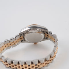 Rolex Datejust 26mm Two Tone Rose Gold Diamonds Pink Dial