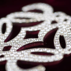 Loewe Mini Amazona Burgundy Velvet with Crystal Anagram