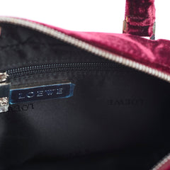 Loewe Mini Amazona Burgundy Velvet with Crystal Anagram