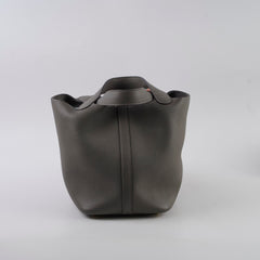 Hermes Picotin 18 Clemence Gris Meyer U Stamp