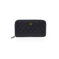Chanel Zippy Wallet Caviar Black